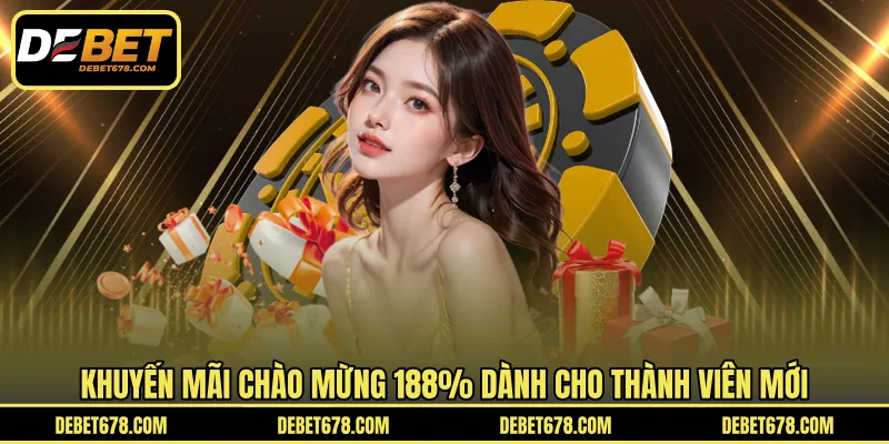 Khuyến mãi chào mừng 188% dành cho thành viên mới