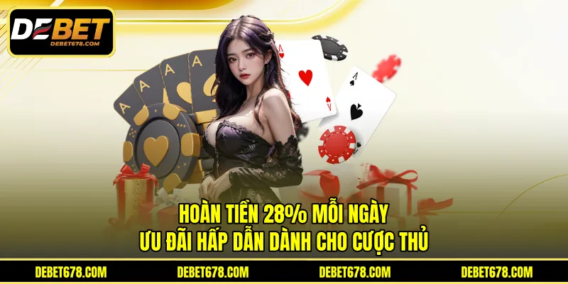 Hoàn Tiền 28% Mỗi Ngày - Ưu Đãi Hấp Dẫn Dành Cho Cược Thủ