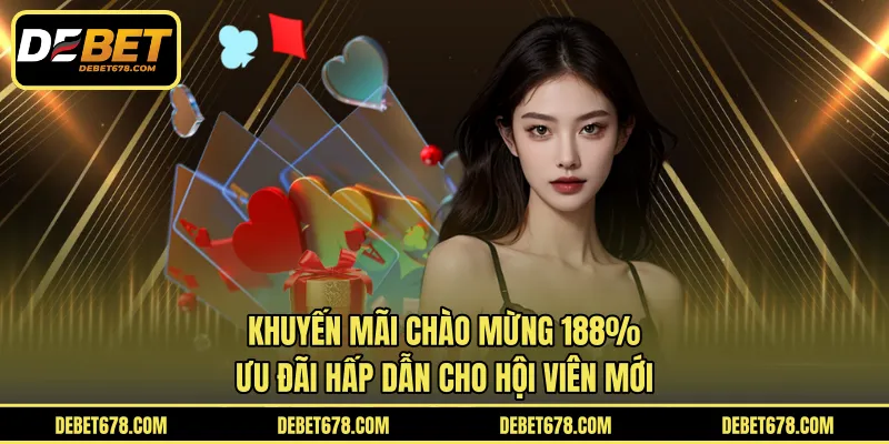 Khuyến Mãi Chào Mừng 188% - Ưu Đãi Hấp Dẫn Cho Hội Viên Mới